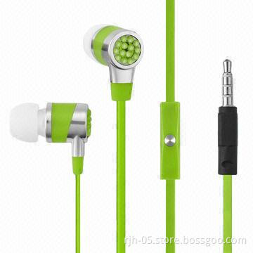 Colorful fashionable design flat wire earphone